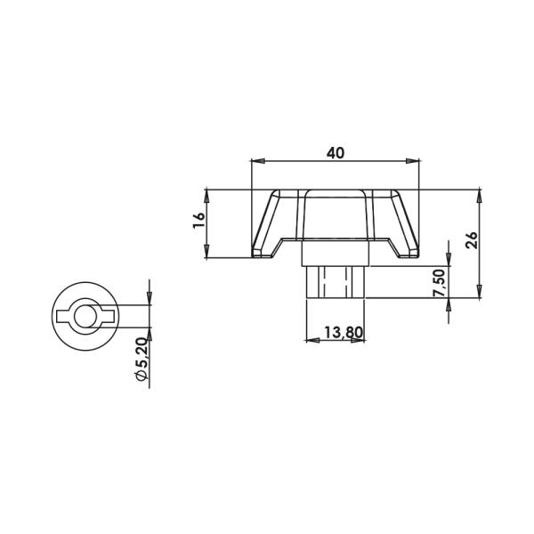 Chiave universale a farfalla in plastica