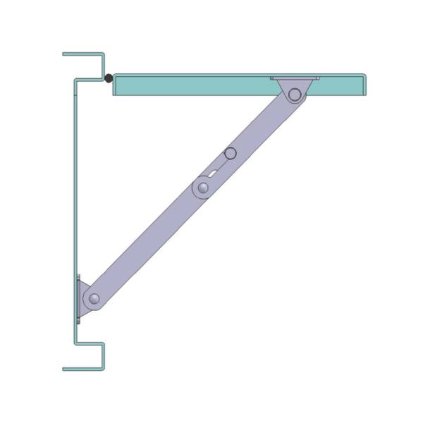 Ferma porta in acciaio 135 mm