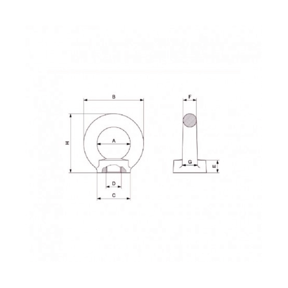 Golfari Femmina DIN 582 - Acciaio grezzo