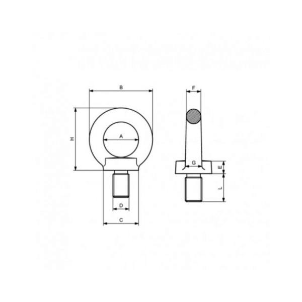 Golfari Maschio DIN 580 - Acciaio grezzo