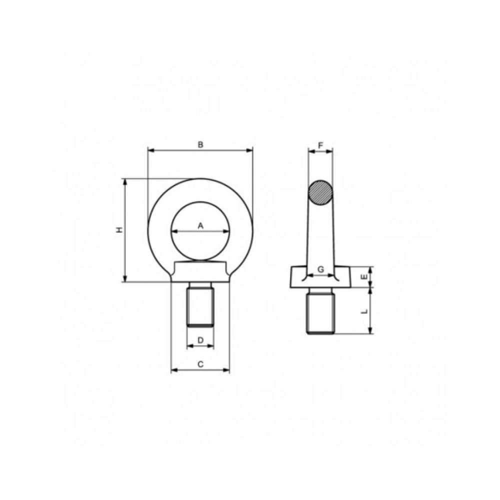 Golfari Maschio DIN 580 - Acciaio grezzo