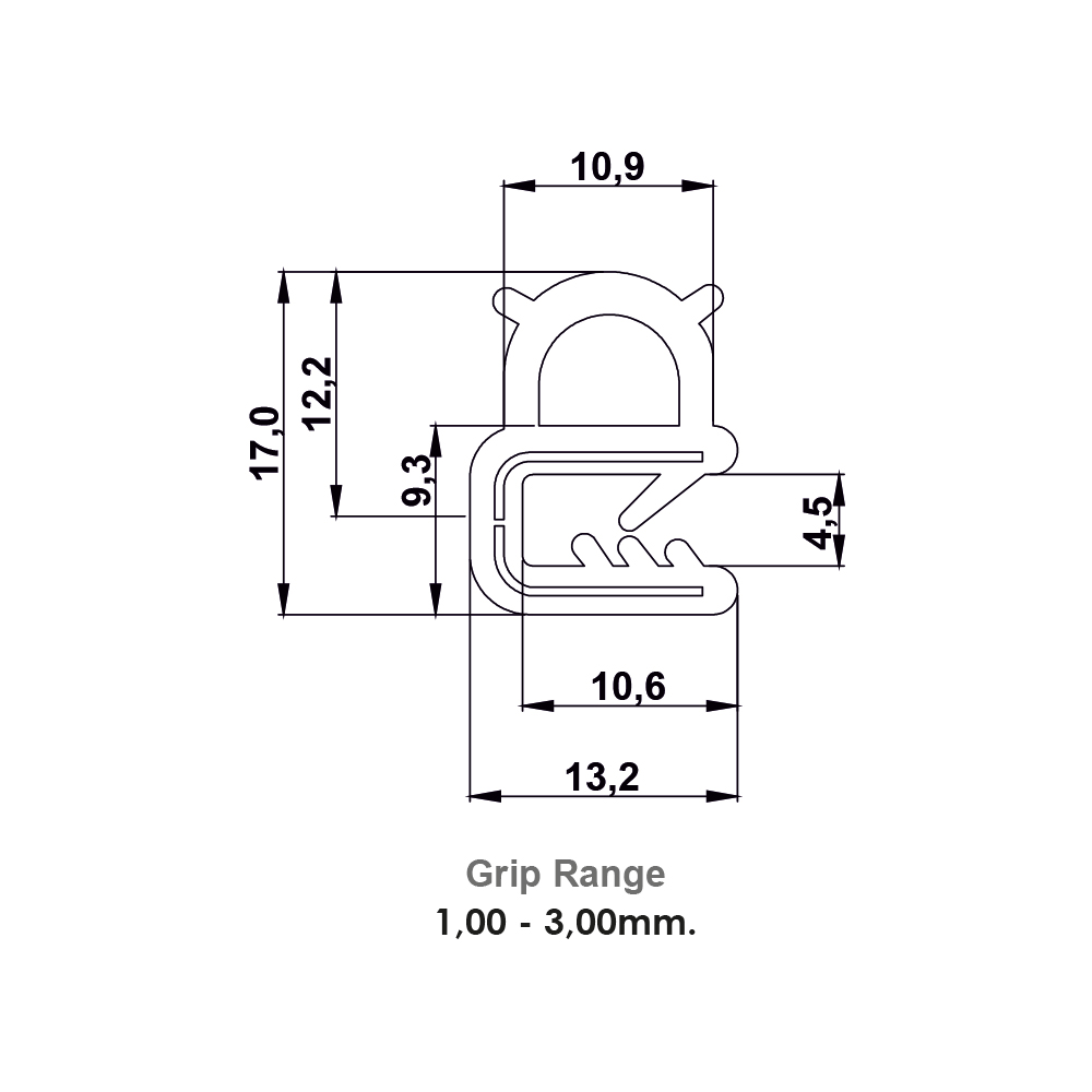 Guarnizione industriale in EPDM CG04.412