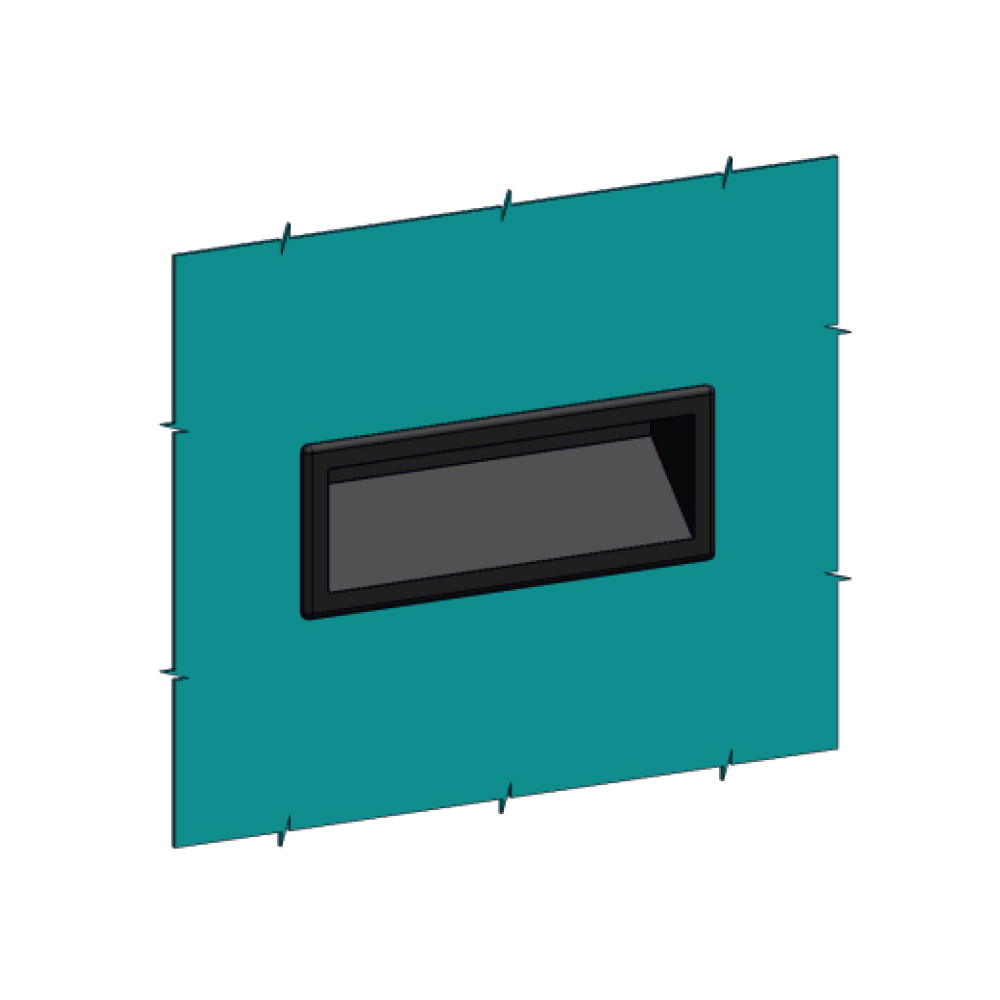 Maniglia incasso nera plastica TK19.35