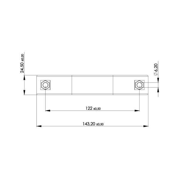 Maniglia a ponte in plastica nera