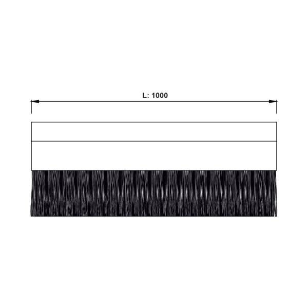 Spazzola paraspifferi per porta in plastica