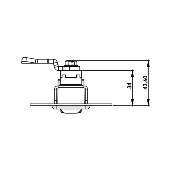 Maniglia girevole KI09