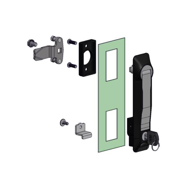 Maniglia girevole con serratura