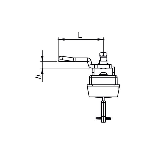 Maniglia girevole con serratura