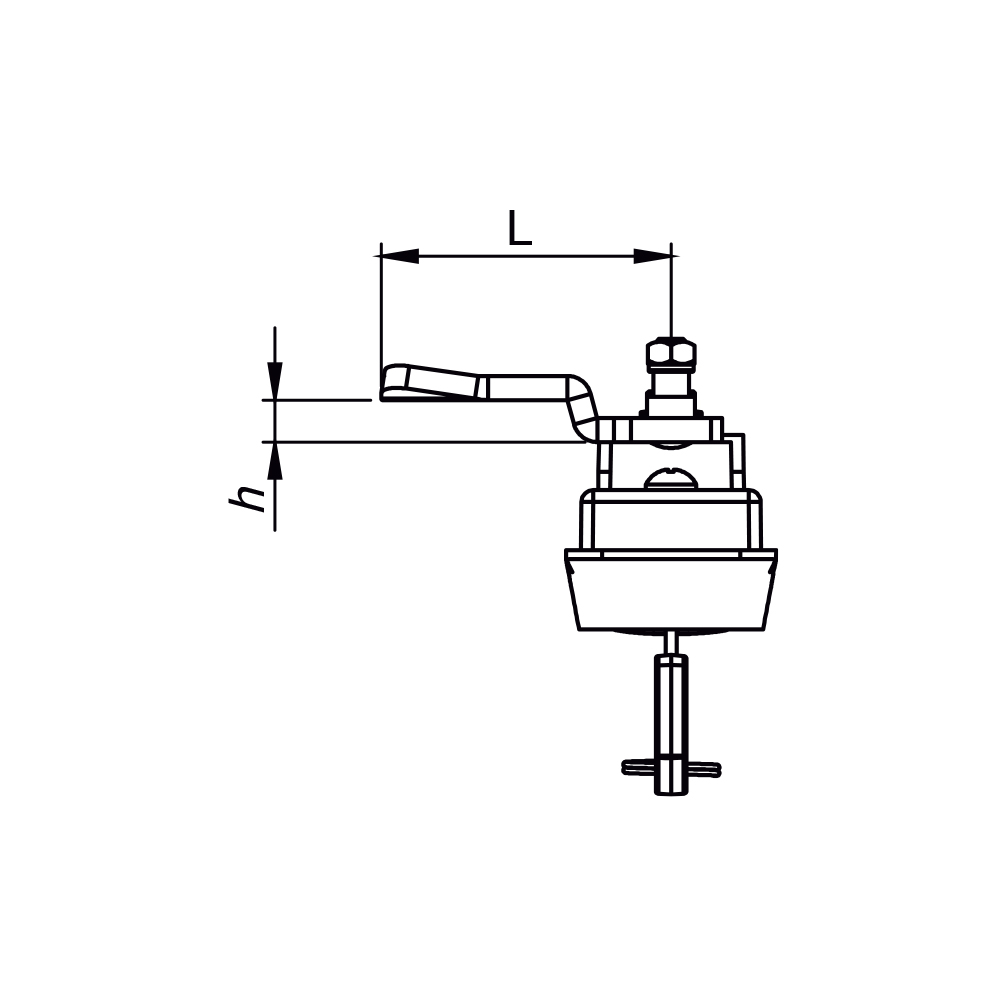 Maniglia girevole con serratura