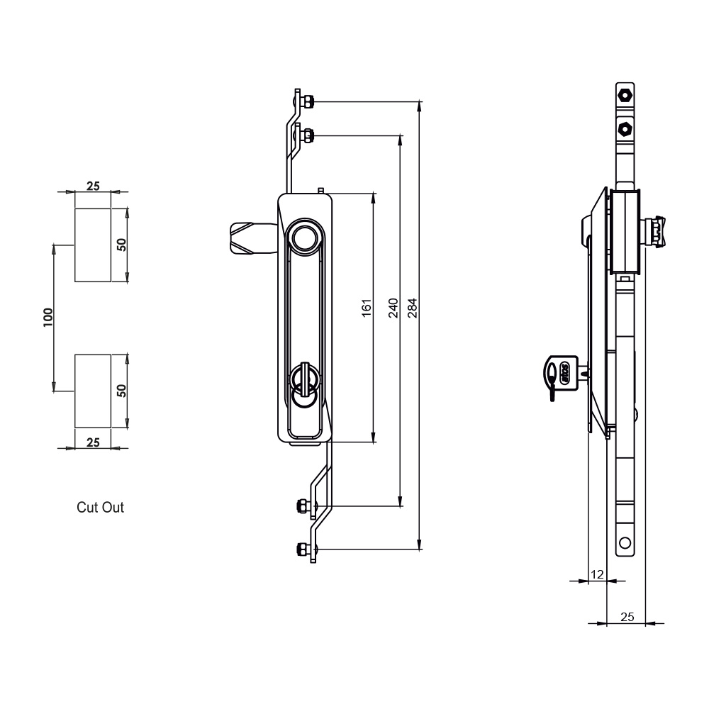 Maniglia girevole Ki28