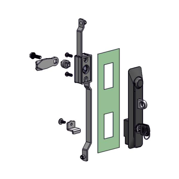 Maniglia girevole con lucchetto KI30