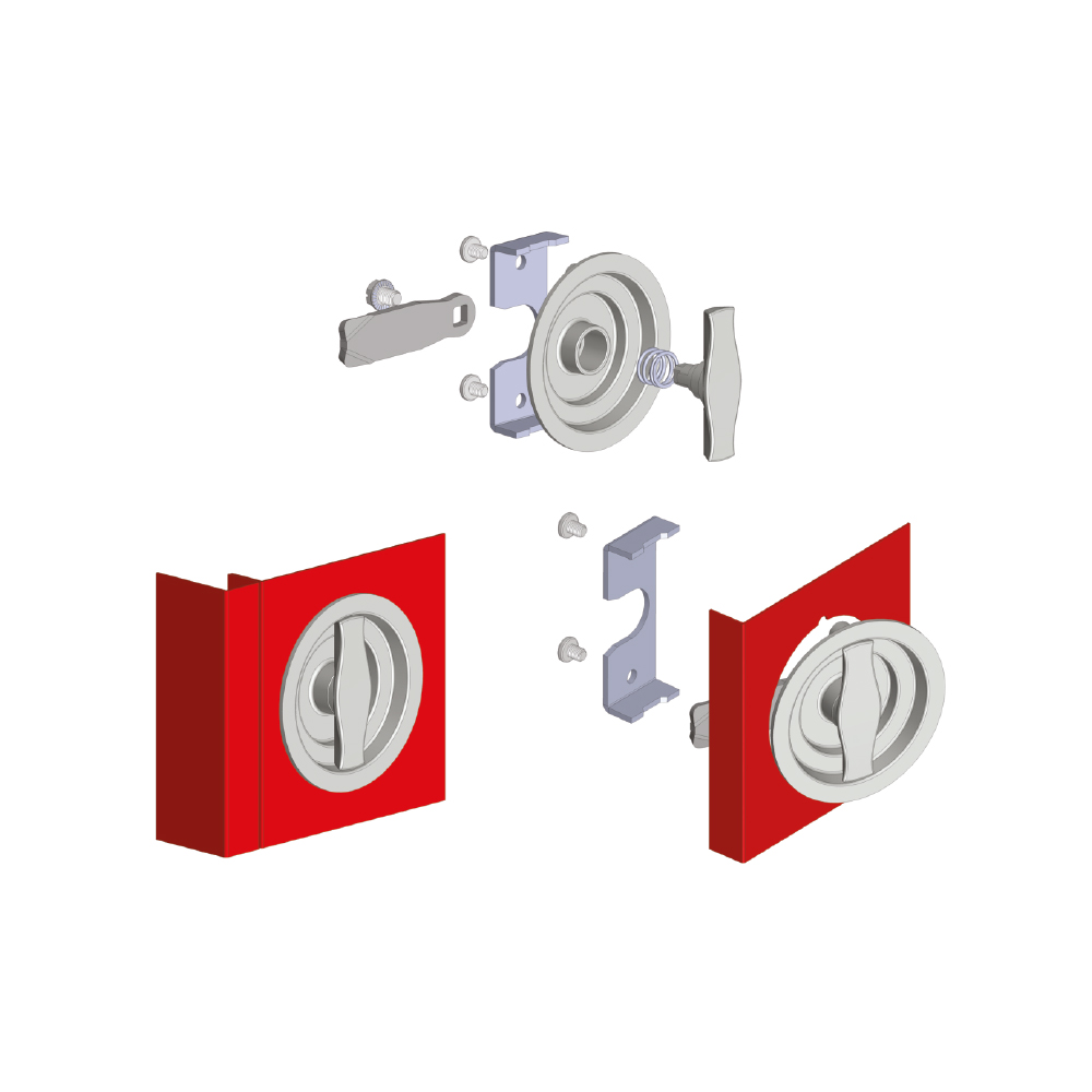 Serratura circolare per armadi metallici KD09
