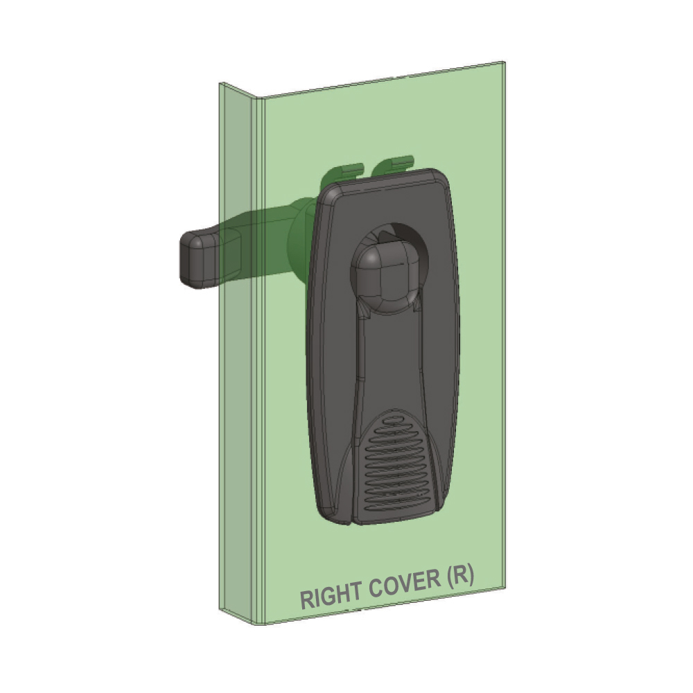 Serratura a pressione in poliammide KP02