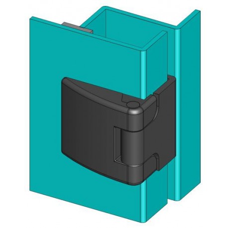 Cerniera esterna per pannelli di spessore 25mm