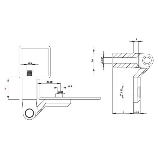Cerniera esterna zama cromata MK10