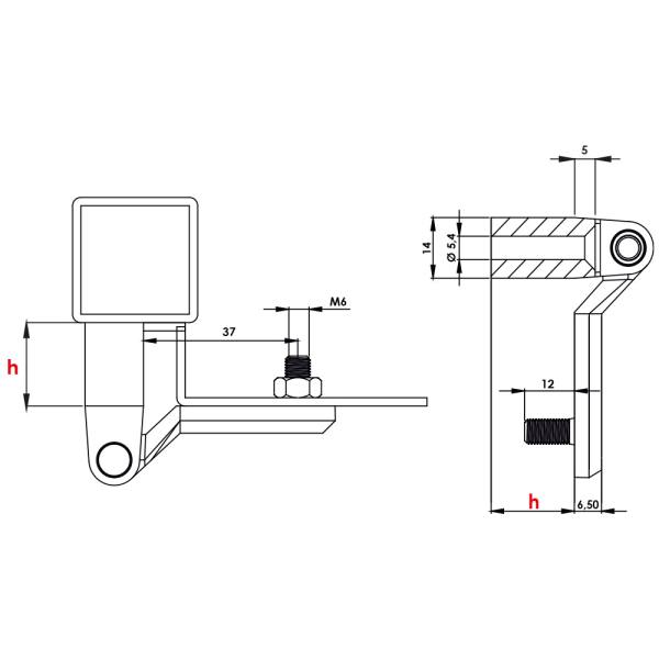 Cerniera esterna zama cromata MK16