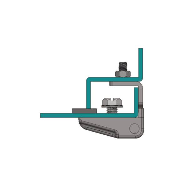 Cerniera esterna con fori per pannelli di spessore 22mm