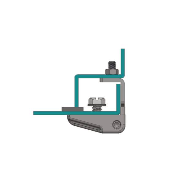 Cerniera esterna con fori per pannelli di spessore 25mm