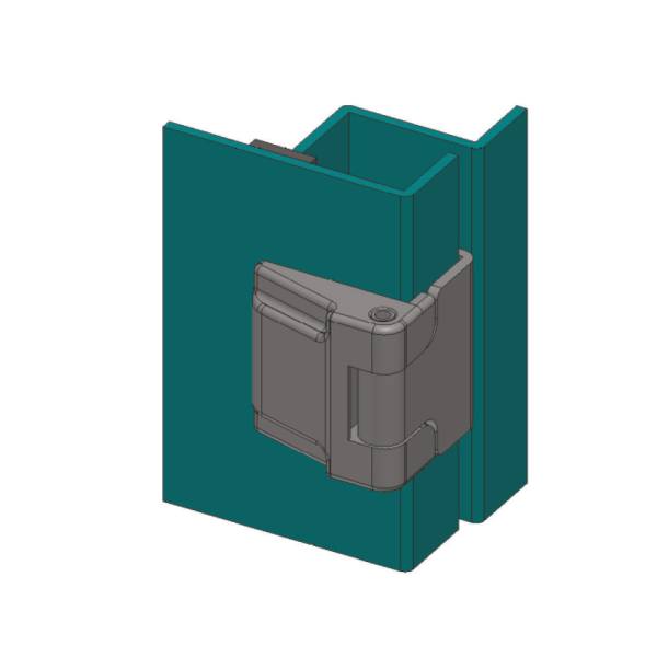 Cerniera esterna con fori per pannelli di spessore 25mm