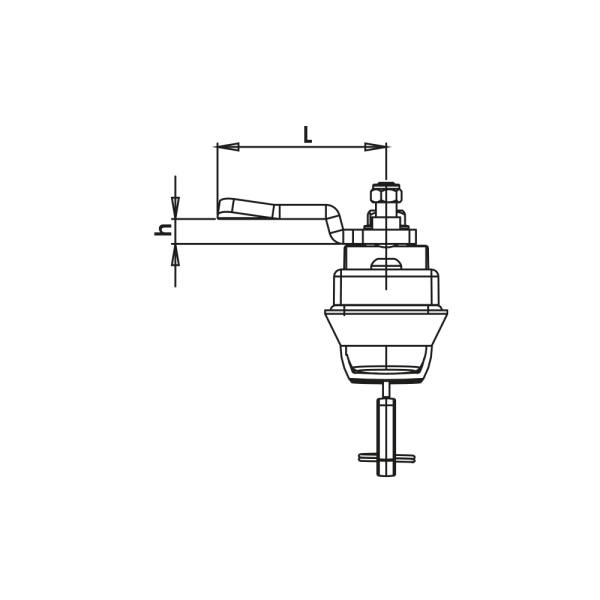 Maniglia girevole in plastica con serratura KI21