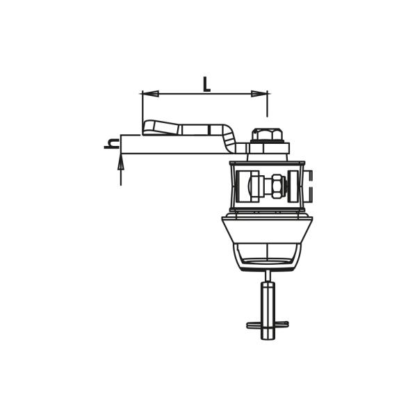 Maniglia girevole in plastica con serratura KI22