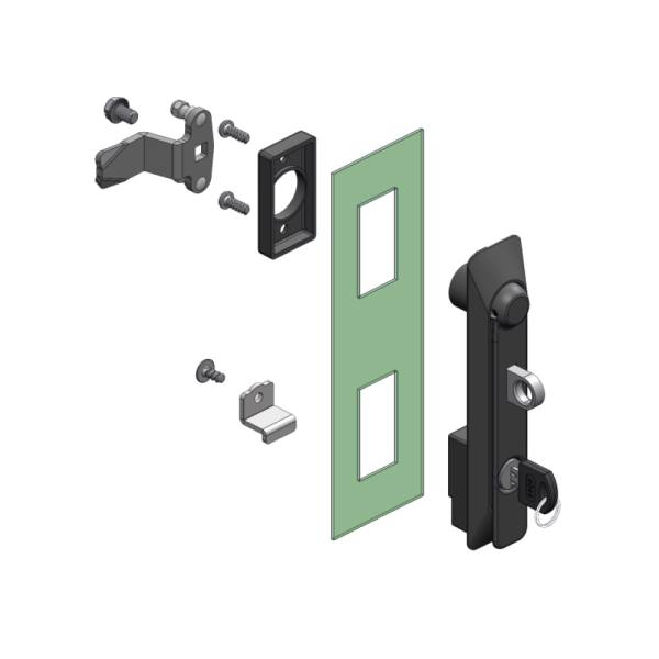 Maniglia girevole ki29 con lucchetto