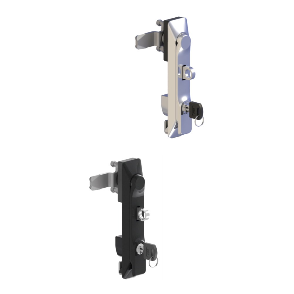 Maniglia girevole in zama per chiusura con lucchetto KI55