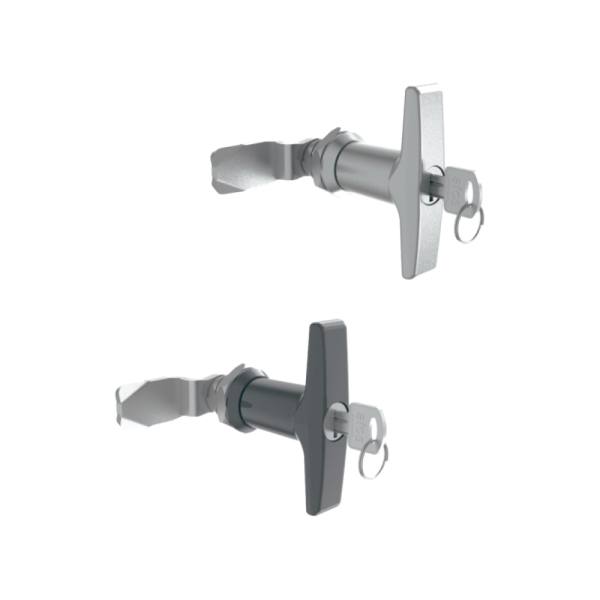 Serrature con maniglia a T in zama cromata o nera