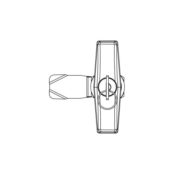 Serrature con maniglia a T in zama cromata o nera