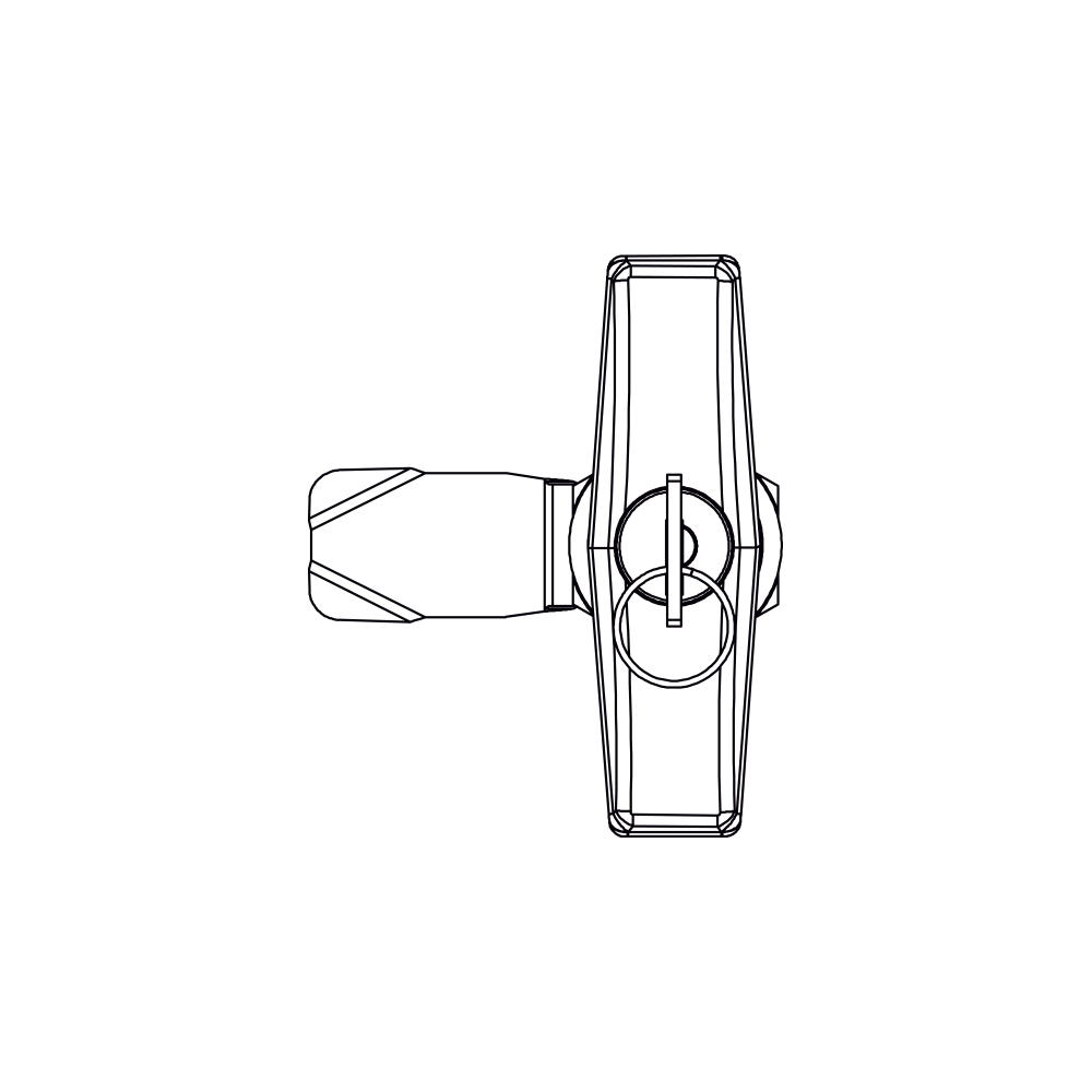 Serrature con maniglia a T in zama cromata o nera