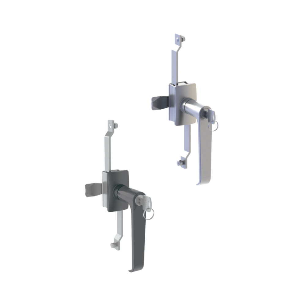 Serratura ad asta con maniglia a L