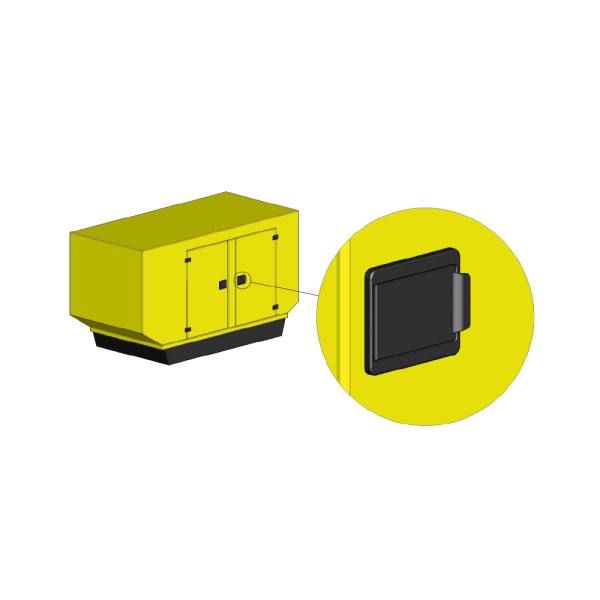 Serratura con sportello per armadi metallici e quadri elettrici - KK01